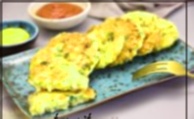 Recipe photo: Rice pancakes with greens