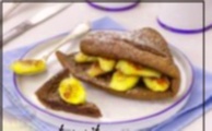 Recipe photo: "Dutch Chip" Chocolate Pancake with Caramelized Bananas