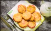 Recipe photo: Fritters with cottage cheese and beet