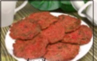 Recipe photo: Beet fritters with cottage cheese and apple