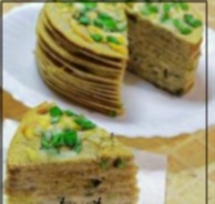 Recipe photo: Mushroom pancake appetizer cake